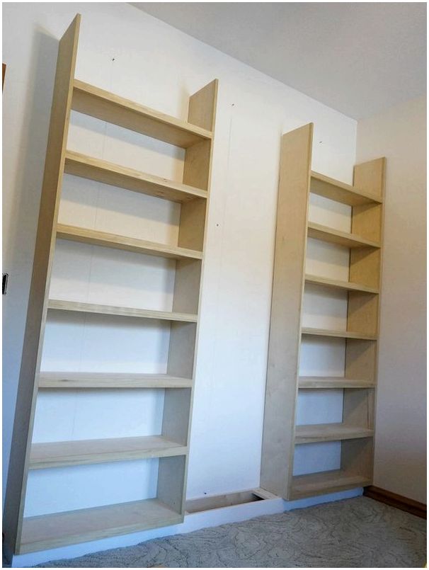 Встроенный книжный шкаф DIY Встроенный книжный шкаф DIY