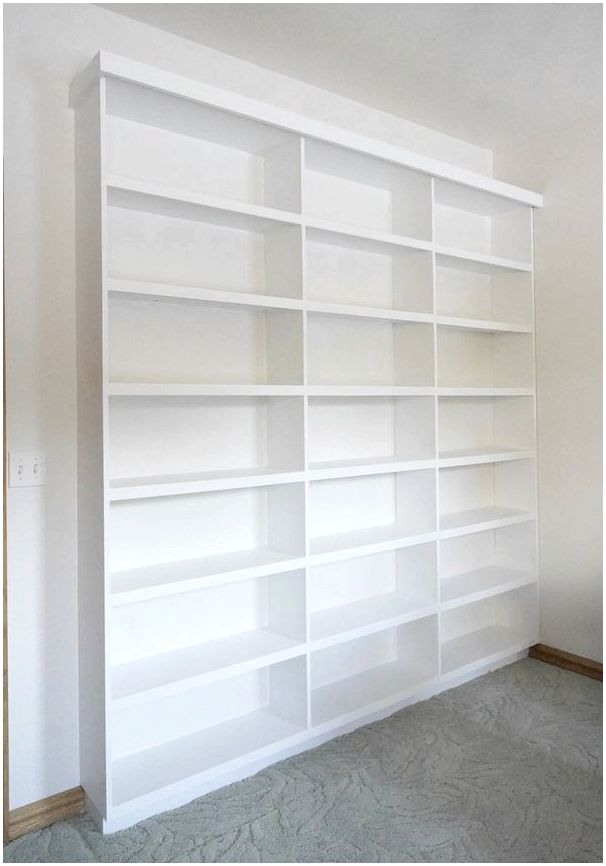 Встроенный книжный шкаф DIY