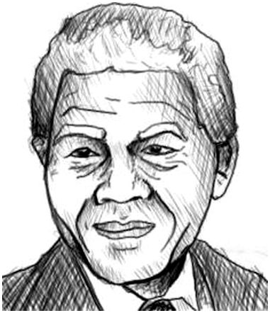 Как нарисовать лицо Нельсона Манделы