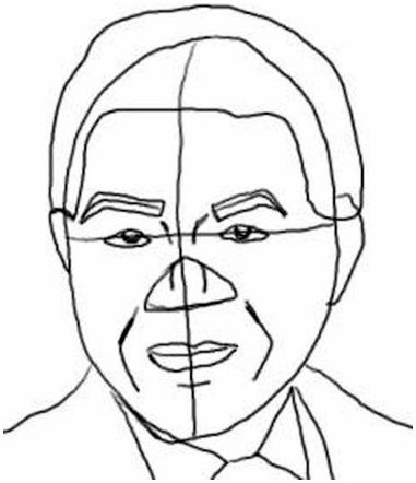 Как нарисовать лицо Нельсона Манделы