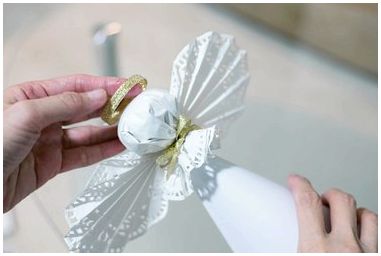 Как сделать ангела на елку из бумаги