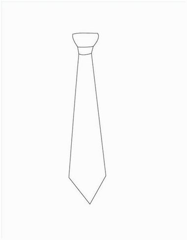 Как нарисовать галстук на шею