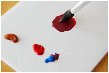 Как смешать краски, чтобы получить винный цвет