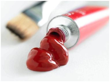 Как создать темно-красный цвет с помощью акриловой краски